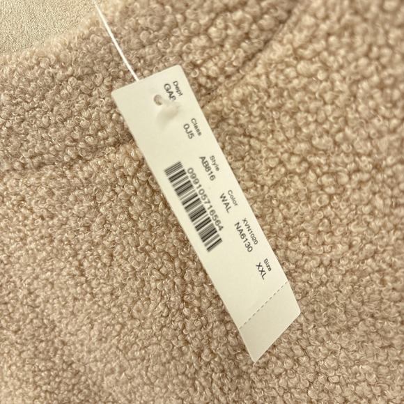 J Crew Vintage Fleece Sweater Womens XXL Tan Sherpa Pullover Cozy Soft NWT - Picture 3 of 11